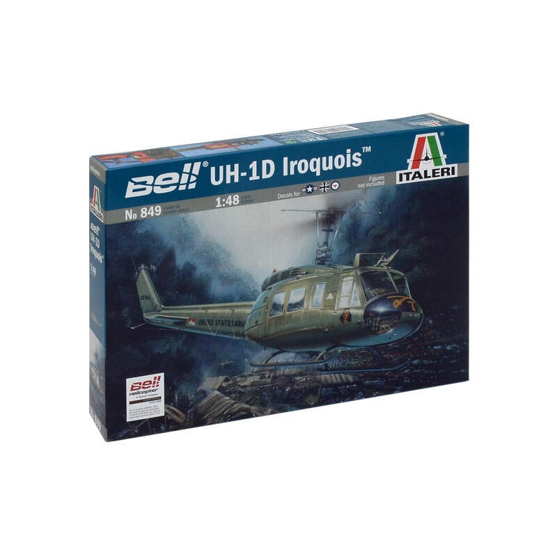 1/48 UH 1D Slick Plastic model kit Italeri # 0849 modeler can be built as service in Thai Arm Force