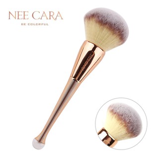 Nee Cara แปรงแต่งหน้าด้ามทอง หัวกลมโค้งขนาดใหญ่ ช่วยลงแป้ง ปัดฝุ่น Large Powder Brush (N873)