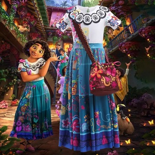 พร้อมส่ง ชุดมิราเบล+กระเป๋า Disney Encanto ตัวการ์ตูนใหม่ล่าสุดของดิสนีย์ Disney Encanto Mirabel Dress