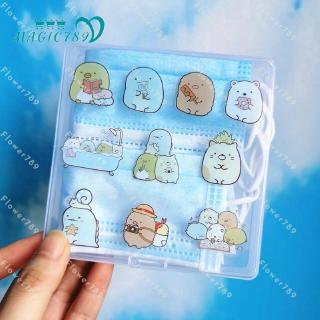 magic 789 กล่องพลาสติกใส สำหรับเก็บหน้ากากอนามัย ลายการ์ตูน sumikko gurashi