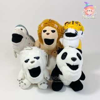 พวงกุญแจคางทูม คางยาว Shakurel Planet (มือสอง) ขนาด 4 นิ้ว Japan Doll Keychain ตุ๊กตาญี่ปุ่น คางทูม แพนด้า สิงโต แมวน้ำ