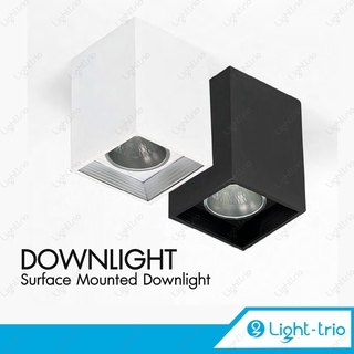 LIGHTTRIO โคมดาวน์ไลท์ติดลอย ขนาด3 นิ้ว (3") ไฟติดเพดาน ไฟอาคาร ขั้วE27 รุ่น DB-421 - หลากสี (ไม่รวมหลอดไฟ)