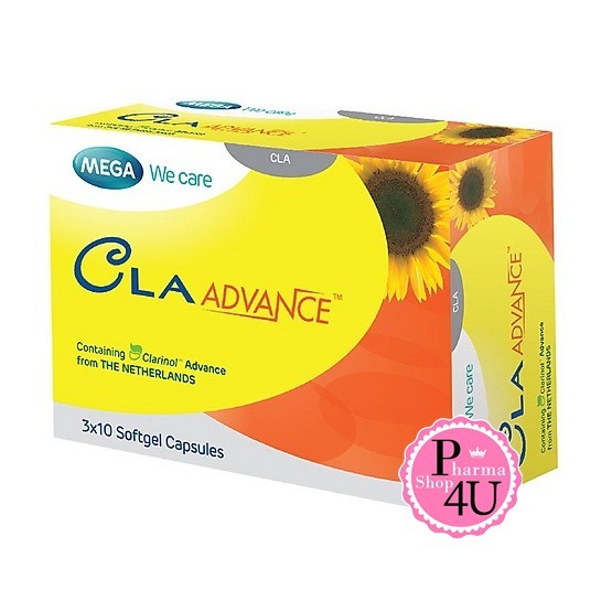 Mega We Care CLA Advance 30เม็ด เมก้า ซี แอล เอ แอดวานซ์ น้ำมันเมล็ดทานตะวัน  #1921