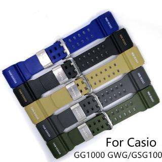 สายนาฬิกาข้อมือเรซิ่นกันน้ําสําหรับ casio g - shock gg - 1000 gwg - 100 gsg- 100