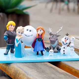 ยกเซตพร้อมฐาน โมเดล Frozen เอลซ่า อันนา  โอลาฟ คริสตอฟ