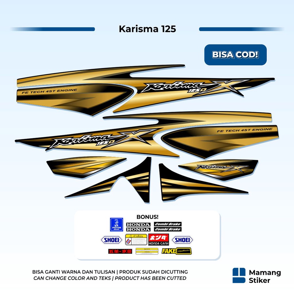 Striping Honda Karisma 125 D Variation 2 Wave S Thailand i Karisma Ori Original