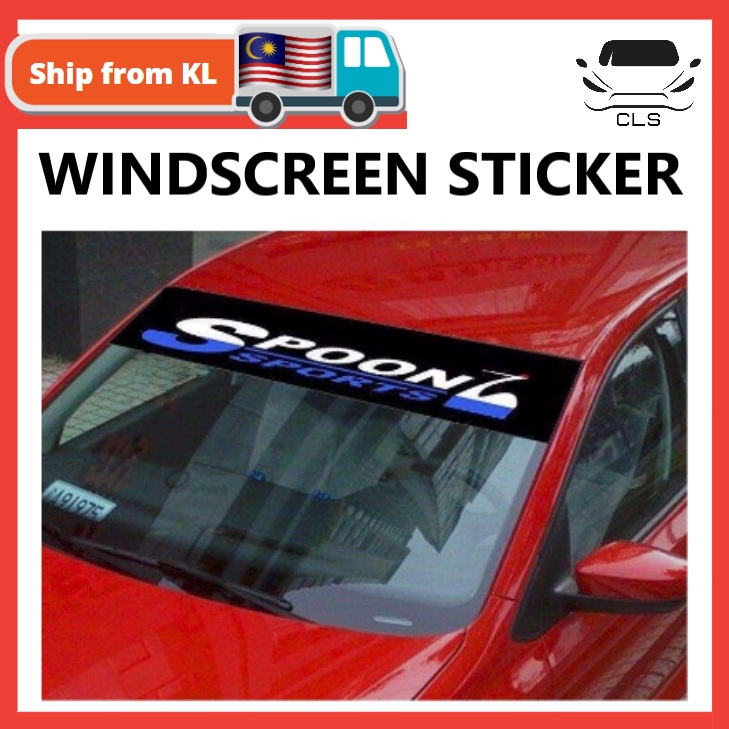 สติ๊กเกอร์ HONDA SPOON SPORTS CAR WINDSCREEN