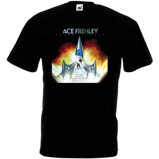 T-shirt  ขายดี เสื้อยืดลําลอง แขนสั้น พิมพ์ลาย Ace Frehley Space Invader v8 สีดํา S-5 GDiago61CJhmif79S-5XL