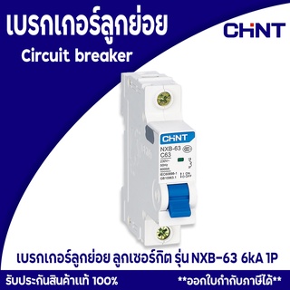 เบรกเกอร์ ลูกย่อยเซอร์กิตเบรกเกอร์ เบรกเกอร์ ลูกย่อย CHINT  รุ่น NXB-63 1P  Miniature circuit breaker