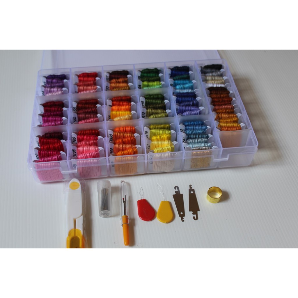 ไหมปักผ้า 48สี/50สี/96สี/100สี+อุปกรณ์ - รูปที่ 2