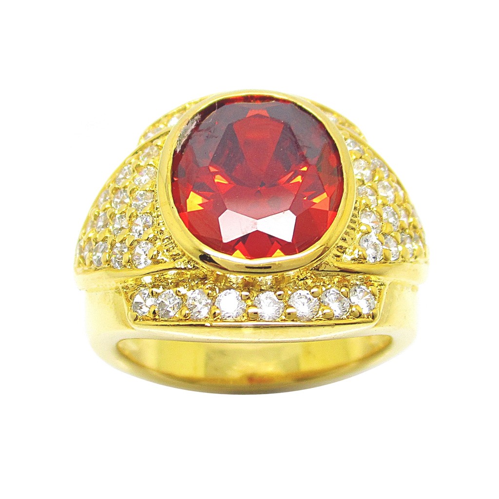 แหวน Dior งานHi:ens1:1 แหวนคู่ แหวนผู้ชาย แหวนชายราคาถูก แหวนโกเมนผู้ชาย พลอยสีแดง เพชร cz แท้ แหวนชุบทอง 24k ชุบทอง