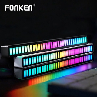 Fonken ไฟ LED RGB ควบคุมด้วยเสียง ควบคุมด้วยแอป เปิดใช้งานด้วยเสียง ไฟจังหวะ แถบไฟ LED โดยรอบ สี