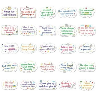 50 ชิ้นตลกภาษาอังกฤษสโลแกนสติกเกอร์กันน้ํา DIY สําหรับโทรศัพท์แล็ปท็อปรถสติกเกอร์ Creative Home Decal