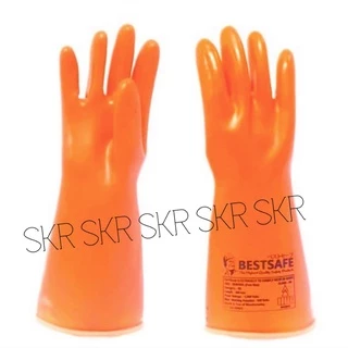 ถุงมือกันไฟฟ้า BestSafe ( 1000V / 5000V ) Class 0 และ ถุงมือหนัง เหมาะสำหรับใช้งานคู่กัน กันไฟฟ้า กันไฟดูด ถุงมือ
