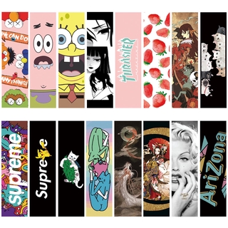 surf skate griptape sandpaper แผ่นกระดาษทราย กันน้ำ สำหรับสเก็ตบอร์ด ขนาด 84x23 ซม.