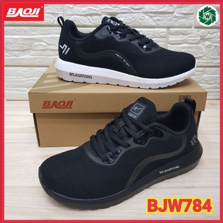 Baoji BJW784 รองเท้าผ้าใบหญิง สีดำ ซย / สีดำ-ขาว ไซส์ 37-41