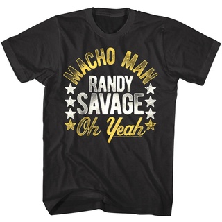 เสื้อยืดลําลอง ผ้าฝ้าย แขนสั้น พิมพ์ลาย Macho Man Randy Savage Stars Oh Yes แฟชั่นฤดูร้อน สําหรับผู้ชาย 2022