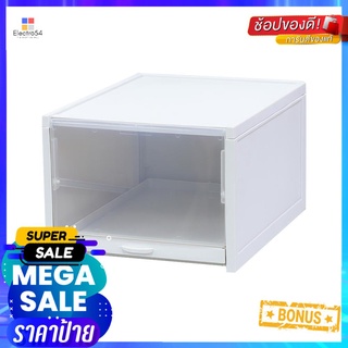 กล่องรองเท้าลิ้นชัก STACKO 33.2x25.8x18.3 ซม. สีเทาDRAWER SHOE BOX STACKO 33.2X25.8X18.3CM GREY