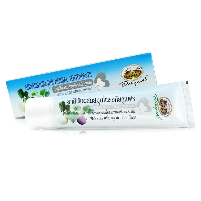 อภัยภูเบศร์ ยาสีฟันสมุนไพร Abhaibhubejhr Herbal Toothpaste  70g  ของแท้ 100%