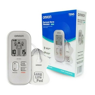 OMRON Electronic Nerve Stimulator เครื่องนวดไฟฟ้าปริมาณความแรงในการนวด 15 ระดับรุ่น HV-F021-AP สีขาว