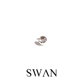 SWAN - Plain Cuff ต่างหูหนีบเงินแท้ คล้องหู ไม่ต้องเจาะ ต่างหูเงินเกลี้ยง