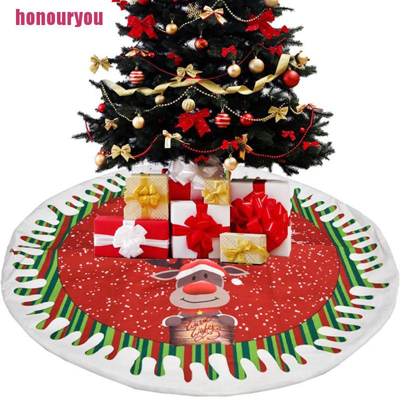 Honouryou 78Cm Merry Christmas Tree Skirt Apron Floor Carpet Mat