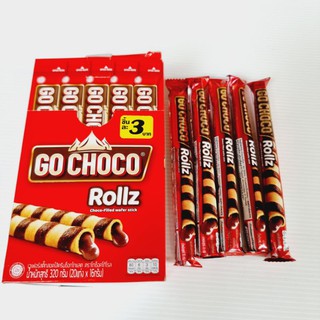 เวเฟอร์ สอดไส้ช็อคโกแลต โก ช็อคโก โรล 20 แท่ง go choco rollz