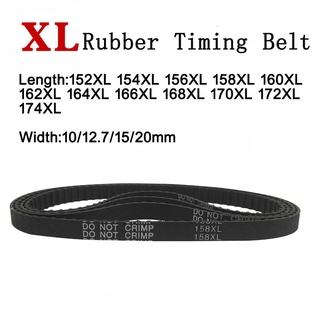 XL Timing Belt Trapezoidal Tooth Rubber Synchronous Drive Belts 152XL 154XL 156XL 158XL 160XL 162XL 164XL 166XL 168XL 170XL 172XL 174XL Width 10/12.7/15mm