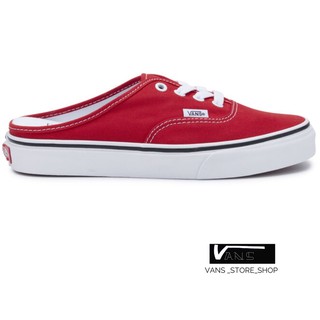 VANS AUTHENTIC MULE RACING RED TRUE WHITE SNEAKERS สินค้ามีประกันแท้