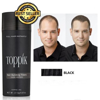 Toppik Hair Building Fiber ผงไฟเบอร์ปิดผมบางสำหรับผมสีดำ  ของแท้100% #banana