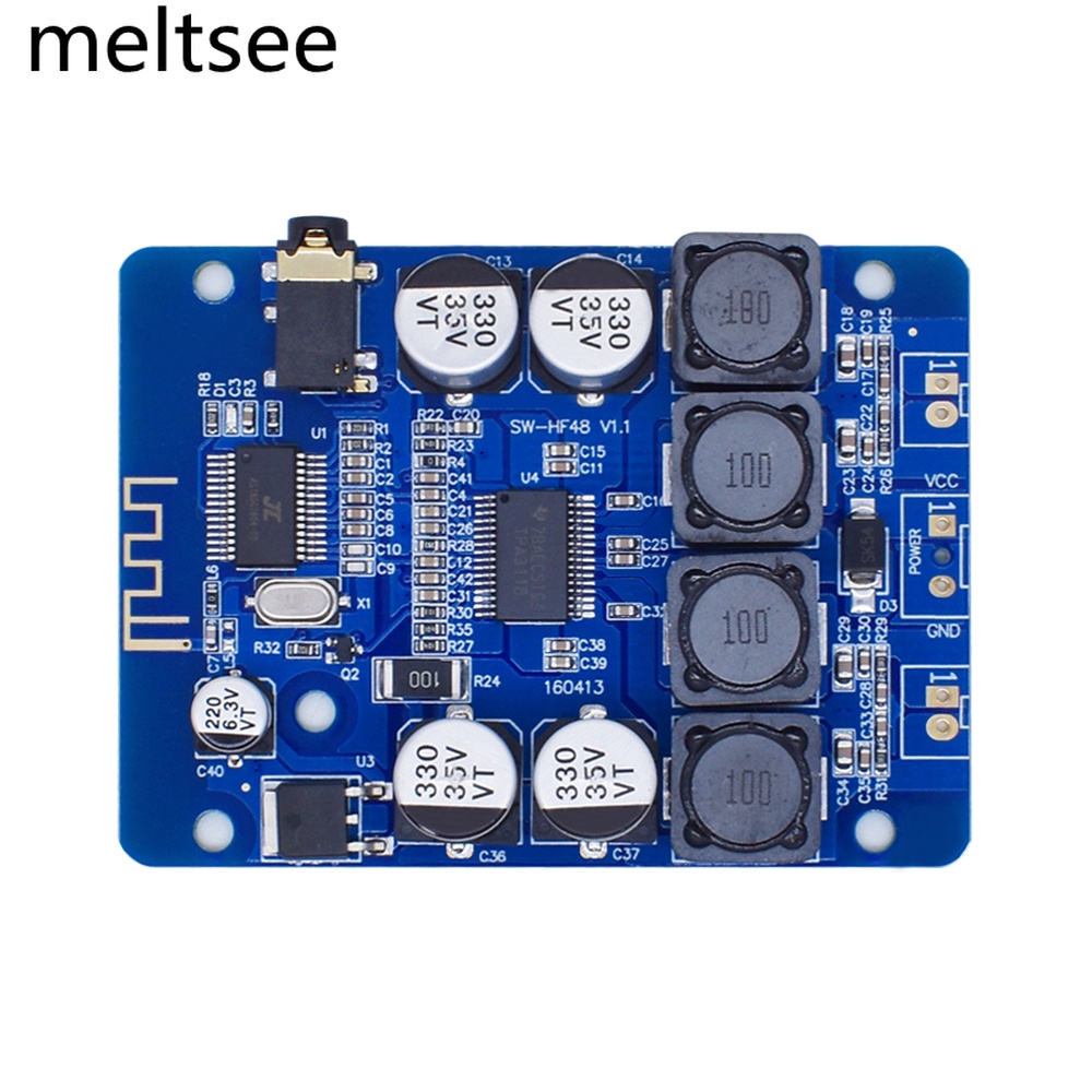 บอร์ดขยายเสียงสเตอริโอดิจิทัล XH-M314 TPA3118 2x45W 12V 24V บลูทูธ XH-M314 TPA3118 Stereo audio Bluetooth Digital power Amplifier Board