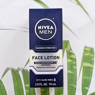 39% OFF!! EXP: 04/23 นีเวีย บำรุงผิวหน้า สำหรับผู้ชาย Men Maximum Hydration Protective Face Lotion SPF15, 75 ml (NIVEA®)