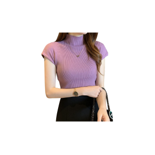 โปรโมชั่น : ☀Korean Style☀ เสื้อคอเต่าอไหมพรมแขนกุด สีพื้น