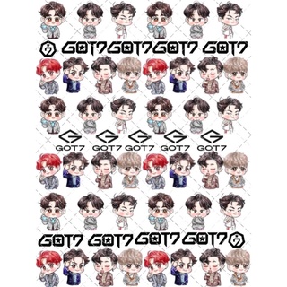 สติ๊กเกอร์ลอกลายน้ำแต่งเล็บ Got7การ์ตูน