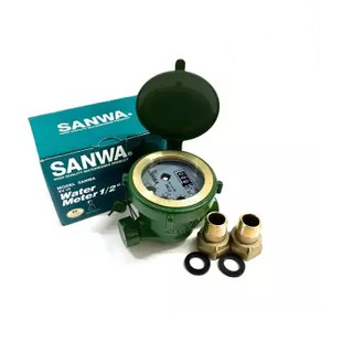 SANWA  มิเตอร์น้ำ ขนาด 1/2"(4หุน) มาตรวัดน้ำ มิเตอร์น้ำ มิเตอร์วัดน้ำ มาตรน้ำ