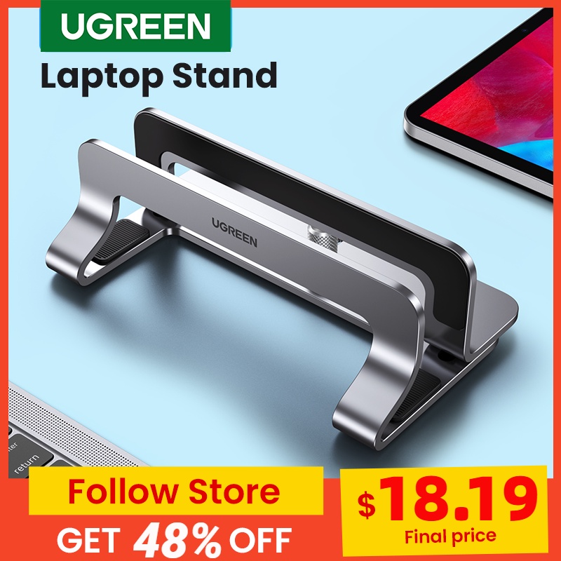 UGREEN Vertical Laptop Stand Holder For MacBook Air Pro Aluminum Foldable Notebook Stand Laptop Supp