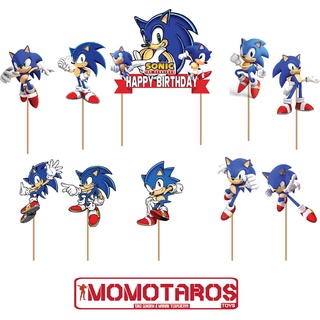 ชุดท็อปเปอร์ ลายการ์ตูน Sonic Solo Movie สําหรับตกแต่งเค้ก