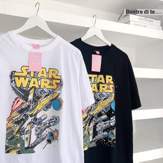 เสื้อ oversize ลายสกรีน STAR WARS สีขาว