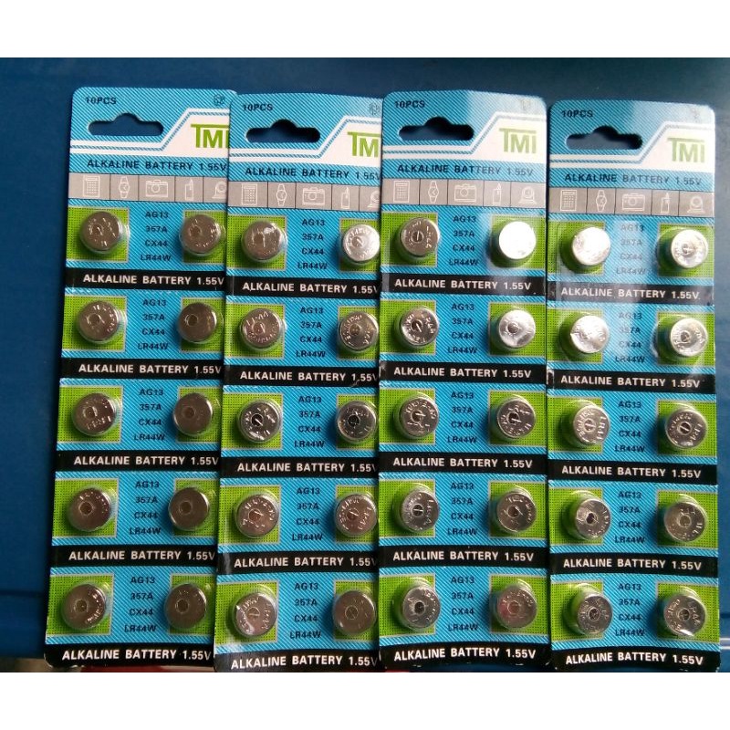 ถ่านกระดุม AG13/LR44W/SR44/A76/357 (ขนาดเดียวกัน)
