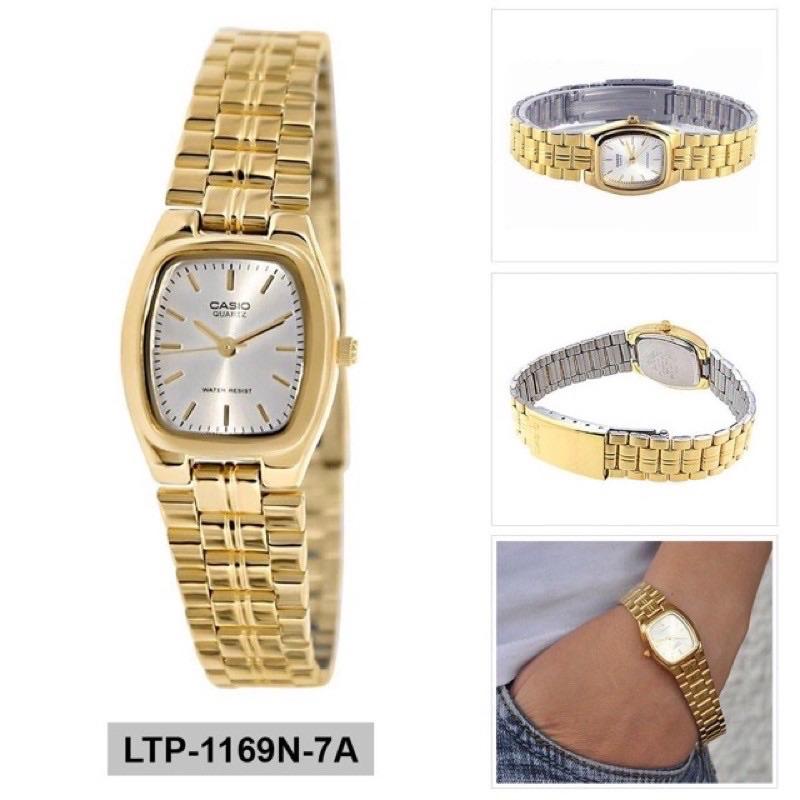 (ใช้โค้ด SPC852OWOP ลดทันที 150 บาท)CASIO นาฬิกาข้อมือผู้หญิงสีทอง รุ่น LTP-1169N-7A สินค้าประกันศูนย์เซ็นทรัลCMG1ปี