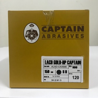 กระดาษทรายกลม 6” 6รู CAPTAIN TOA