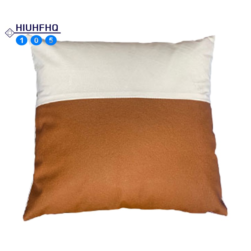 45X45Cm Leather Pu Solid Color Simple European Style Sofa Cushion