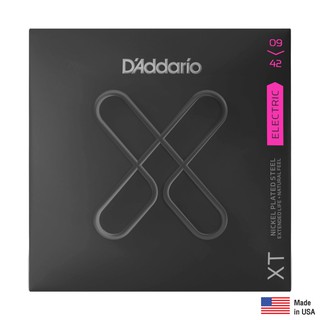 DAddario® XTE0942 สายกีตาร์ไฟฟ้า เบอร์ 9 ซีรีย์ XT (Super Light, 09-42) ** Made in USA **