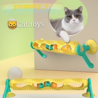 🐱Cat toys ของเล่นแมวดูดถ้วยแทร็กบอลอุปกรณ์ถูแมวอุปกรณ์สัตว์เลี้ยง