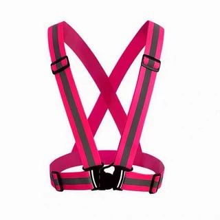 Reflective Vest、เสื้อกั๊กสะท้อนแสงปรับยืดหยุ่นสายเสื้อกล้ามสำหรับวิ่งปั่นจักรยานจ๊อกกิ้ง
