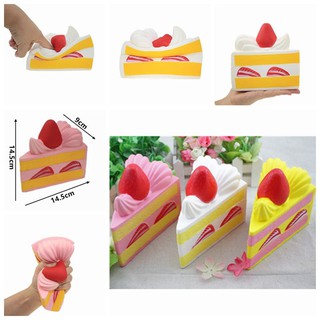 Jumbo Triangle strawberry cake stress relief toy soft slow rebound toy