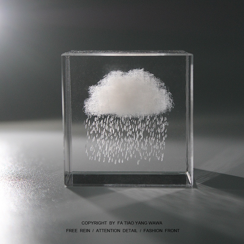 22 รูปแบบ 40 มม.คริสตัล cube Bored ดูที่ Rain Clouds Raindrop Cloud เครื่องประดับคริสตัลรูปหัวใจ Moon Star Home Office Decor วันเกิดวันวาเลนไทน์