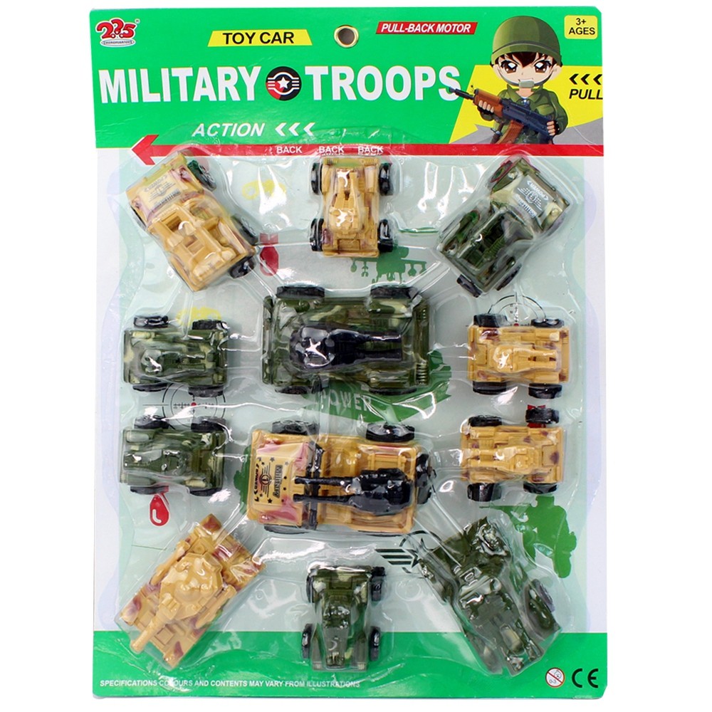 Telecorsa ชุดรถถังของเล่น Military Troops รุ่น Tanks-truck-army-car-set-05g-Toy