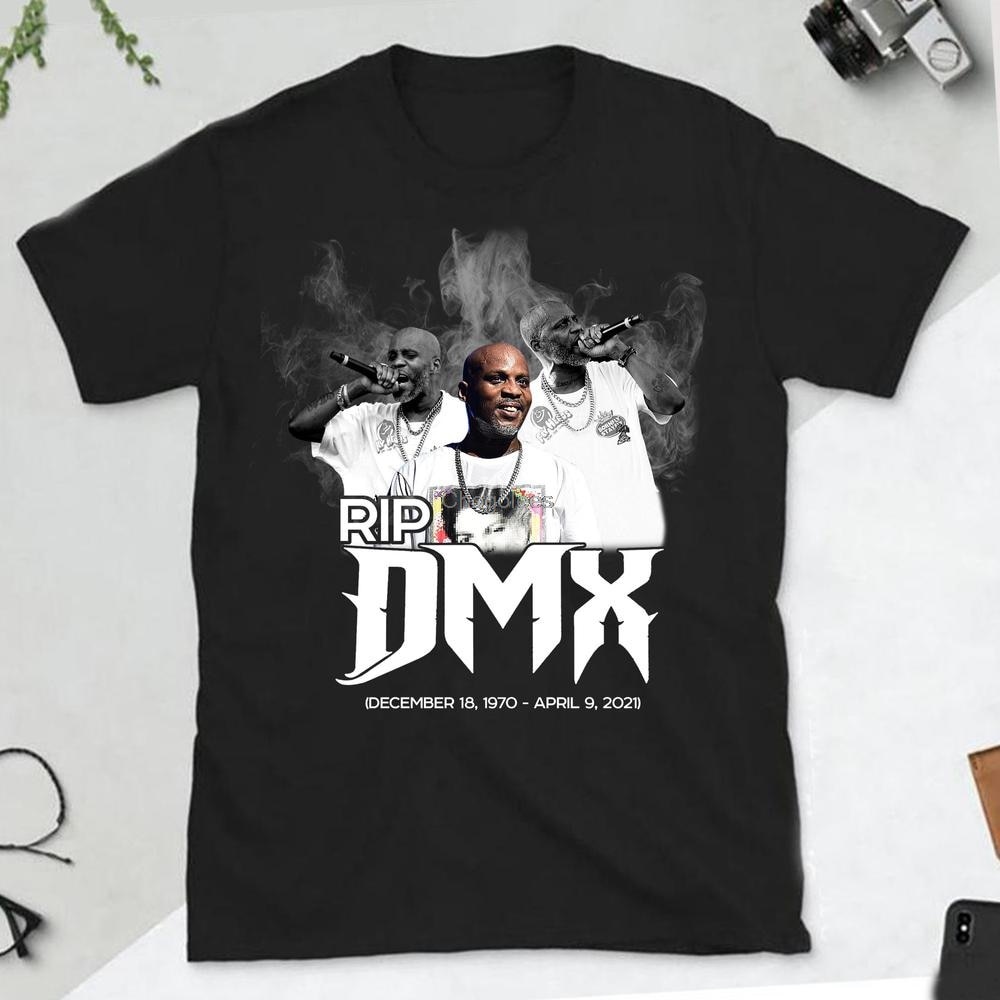 คอลูกเรือพร้อมส่ง เสื้อยืดแขนสั้น ผ้าฝ้าย 100% พิมพ์ลาย Ryders Dmx Rest In Peace 1970 Dmx สไตล์วินเท