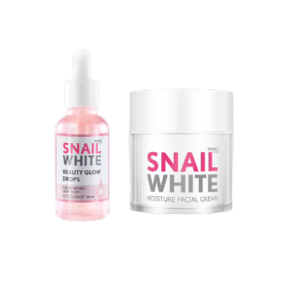 SNAILWHITE คู่จิ้นสุดฟิน - บิวตี้ โกลว์ ดรอปส์ 30มล. + มอยส์เจอร์ เฟเชี่ยล ครีม 50 มล.